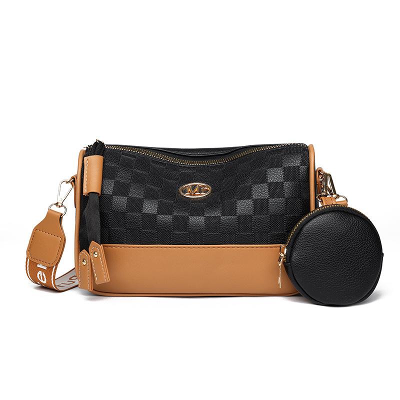 

Новая женская сумка Летняя универсальная сумка кроссбоди с кисточкой Большая вместимость Широкий ремень Сумка «мать и дитя» Набор из двух предметов