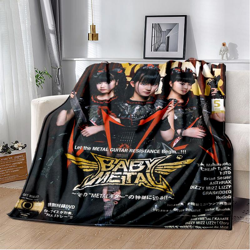 

Pop Metal Band Throws Blanket for Kids Couch Sofa Travel Home Picnic Hiking Bed Beding Super Soft Flannel Blanket birthday gift 75x90cm