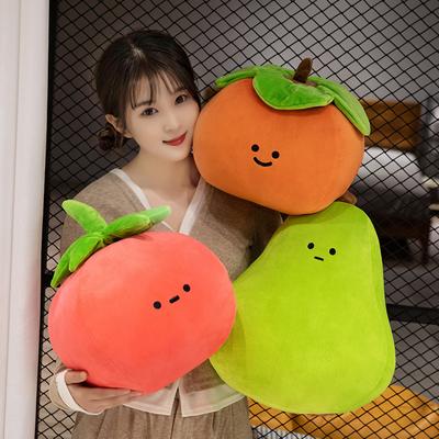 Cartoon Fruit Pear Apple Throw Pillow Plush Toy Doll Tomato Orange Doll Girl Soothing Rag Doll