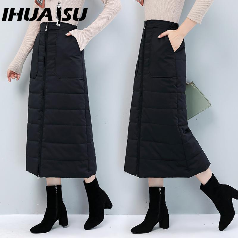 

IHUASU Women s Fashion Casual Autumn Winter Skirt XXXXL чёрный