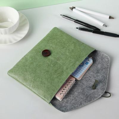 Cartella Porta Documenti in Carta Tyvek con Fodera Busta Portfolio Impermeabile con Chiusura a Bottone Custodia Protettiva Portatile per Tablet per iPad Documenti