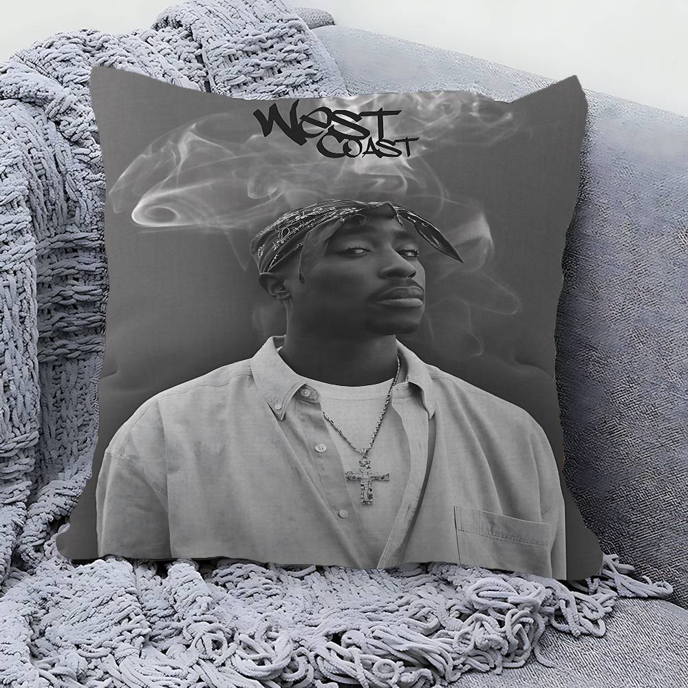 

Rapper 2Pac T-Tupac S-Shakur Singer Pillow Gift Home Office Decoration Pillow Bedroom Sofa Car Cushion CoverPillow Case 30cmx30cm