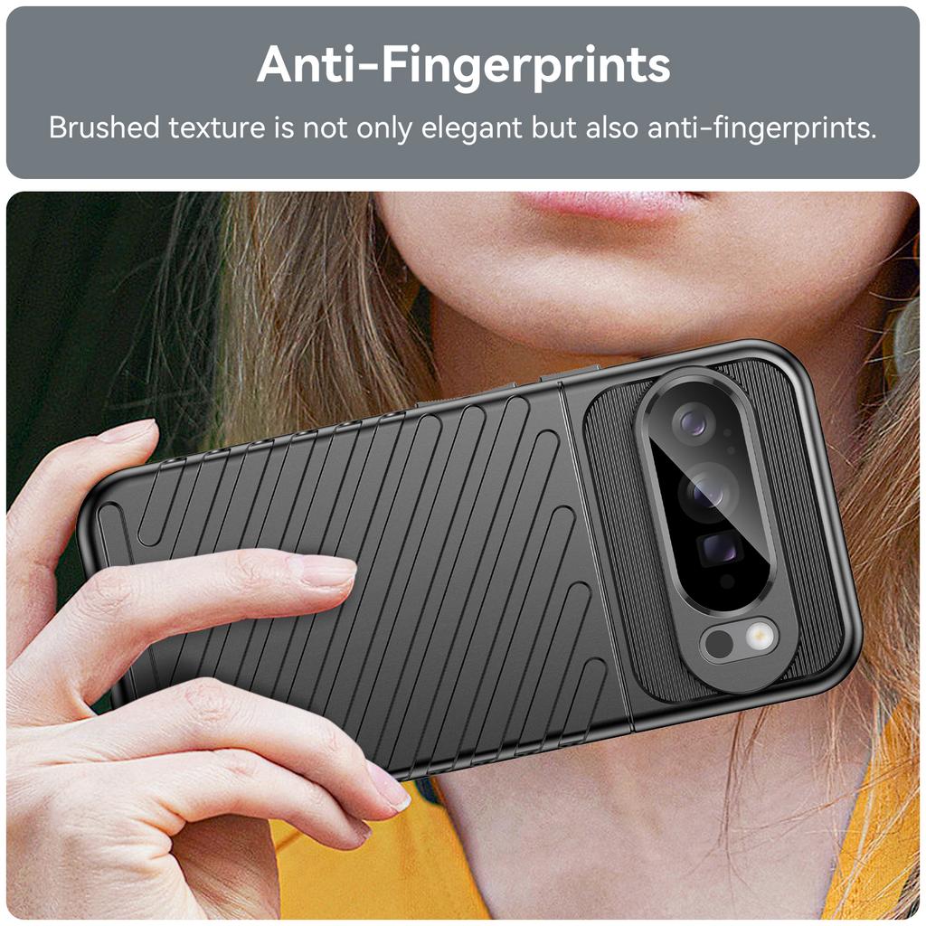 Pro Google Pixel 10 Pro XL Pouzdro Keprová Textura TPU Nárazuvzdorný Ochranný Kryt na Telefon