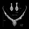 Meier Elegant bridal necklace set - wedding dress accessories, three-piece set (necklace, earrings, bracelet)