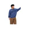 Li Ning Badfive Letter Print Round Neck Loose Knit Pullover Sweatshirt Men Sweatshirt Sea-Salt-Blue AWDU717-1