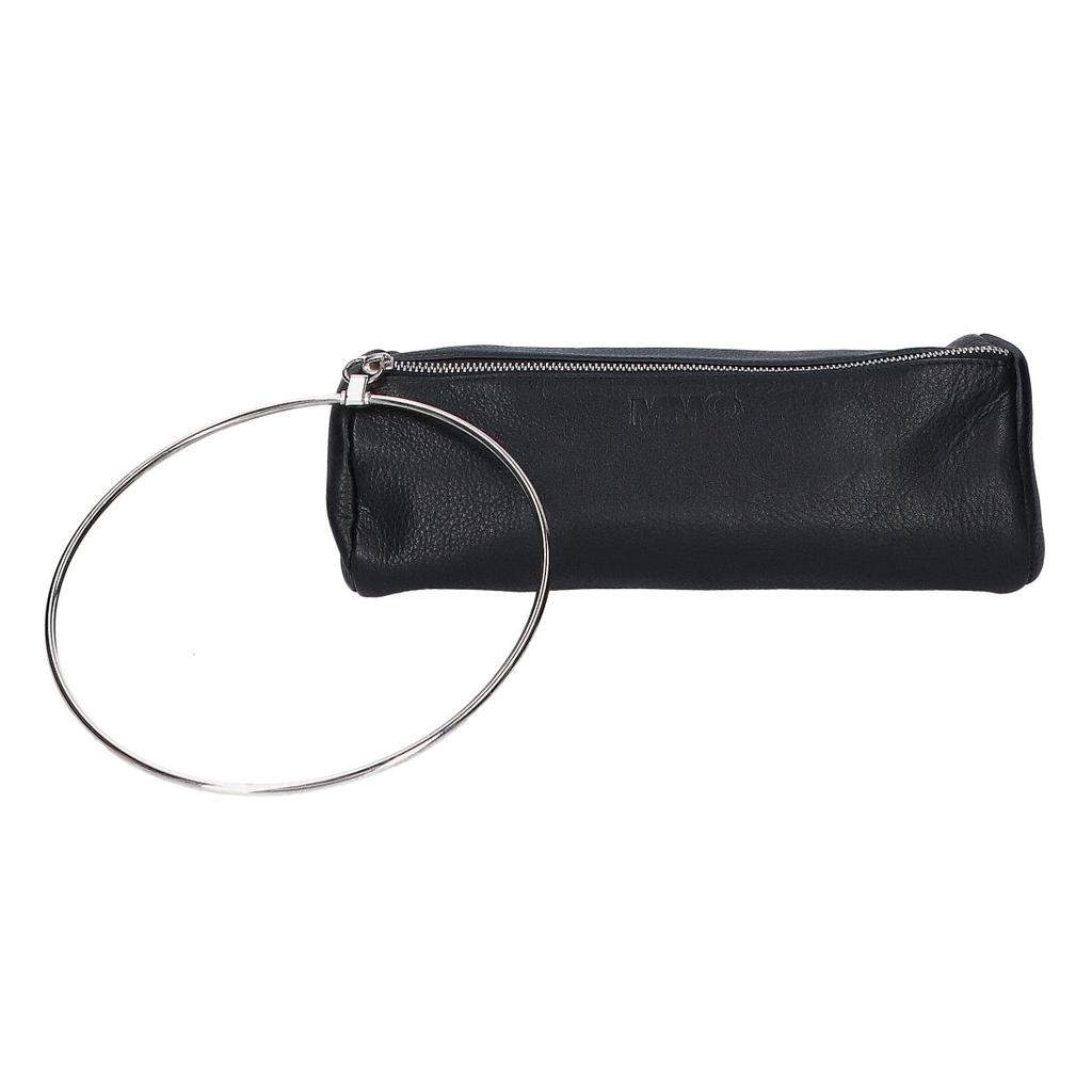 MM6 S41UI0055 PR271 Ring Leather Pochette Handbag blackUsed