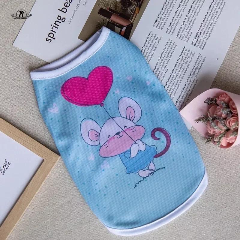 Cartoon-Welpen-Hundeweste, Sommer-Haustierkleidung für kleine Hunde, Chihuahua, Yorkshire, Malteser, Shirts, Hunde, Haustiere, Kleidung, Katzen-Outfit