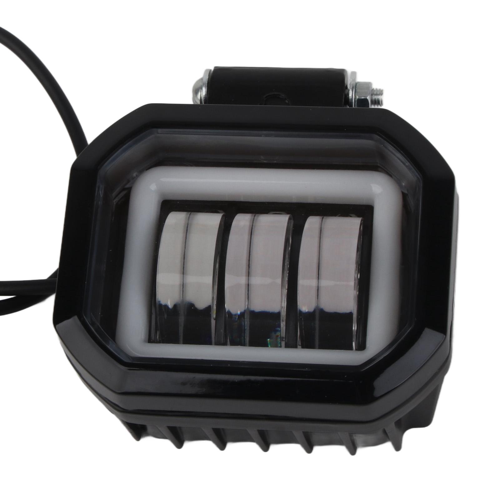 

LED Work Light 3.5in 6000K 30W Waterproof Square Angel Eyes Lamp for Car ATV Boat OffRoad Vehicle(Amber Light )