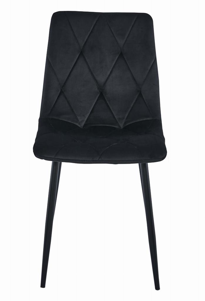 Libra Chair - Black Velvet / Black Legs X 2