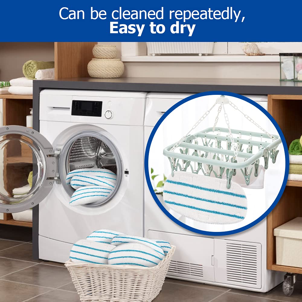 2PCS Microfiber Steam Mop Pads for PurSteam ThermaPro 10-in-1 Steam Mop Washable Reusable Replacement Pads