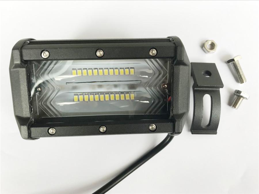 1Pcs 4D 5" 72W Car LED Work Light Spot Lamp For Car Truck SUV OffRoad Pickup ATV