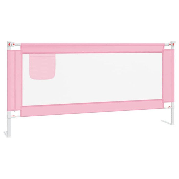 VidaXL Child Bed Safety Rail Protection for Baby Toddler Bed Bedroom Home Interior Pink 10205