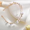 Französisches Barock Strass Perlen Haarreif - Doppellagig Retro Hofstil Haaraccessoire für Damen