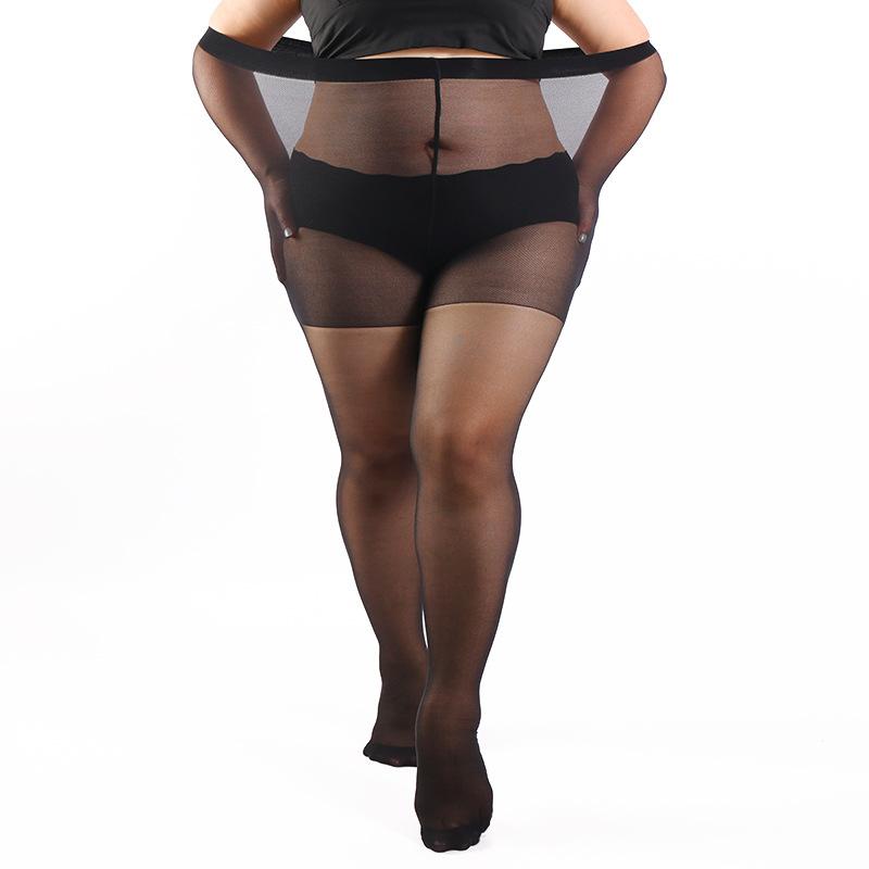 Plus Size 4Xl Women'S Pantyhose Seamless Tights With Non-Slip Waist One-Line Crotch Stockings 150Kg Body Russia Women'S Clothing