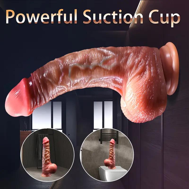 Realistic Dildos for Women Skin Sliding Foreskin Testicles Dildo Anal Vaginal Stimulation Strapon Big Penis Woman for Sex Toys