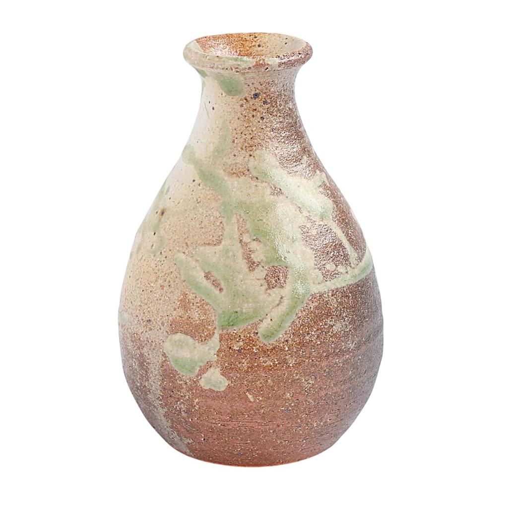 Tori White Folk Craft Sake Bottle "Shigaraki Ware" (440cc) W918-12