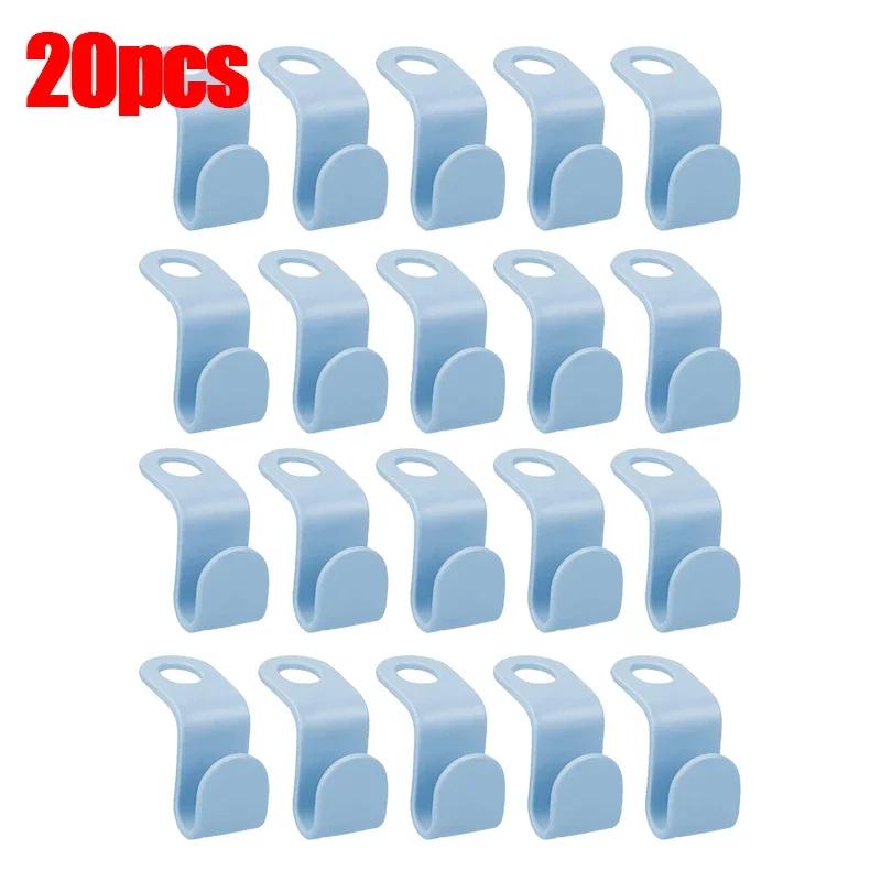 50/20/5 Stück Kleiderbügelhaken Platzsparend Schrankverbinderhaken Kaskadierender Kleiderbügel Kunststoff-Erweiterungsclips Kleiderschrank Jacken-Organizer