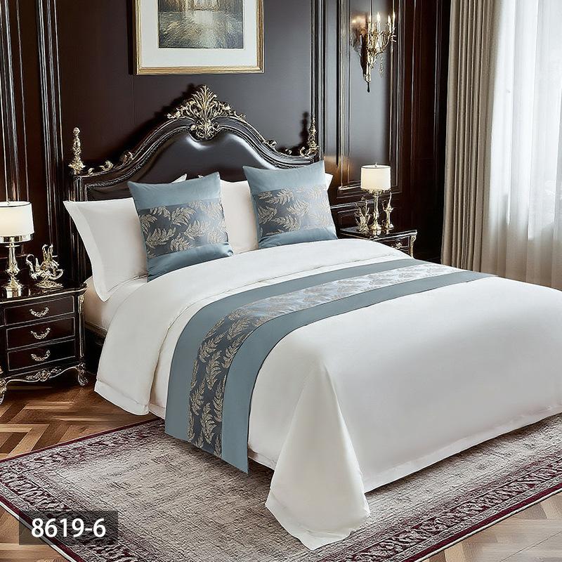 Fashionable and Minimalist Bedspread Hotel and Guesthouse Bedding Patchwork Bed Cover Decorative Strip High-count High-density Light Luxury Bed Skirt