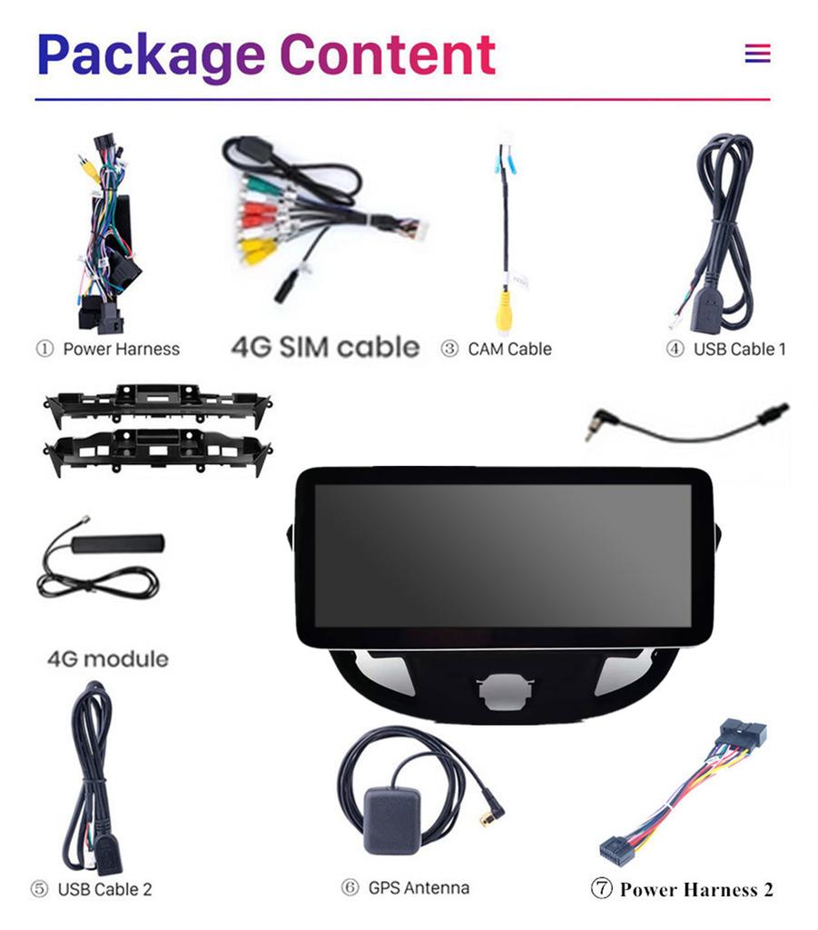12,3'' Android Rádio 4+64GB GPS Pro Ford Transit Tourneo Custom 2013-19 Carplay