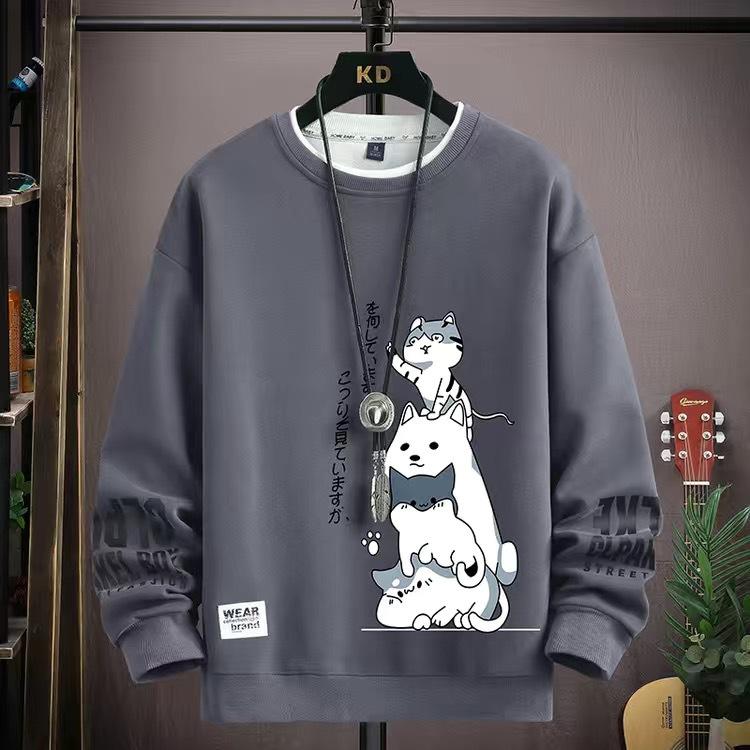 

Spring Autumn Men Clothing Sweatshirt Harajuku O-Neck Long Sleeve Sweatshirt Men Casual Streetwear Hoodies Men 5XL