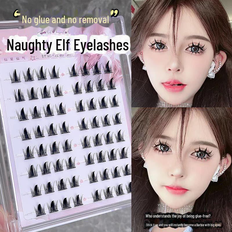 Feixi Naughty Elf Self-Adhesive Thick False Eyelashes for Big Barbie-Eyes