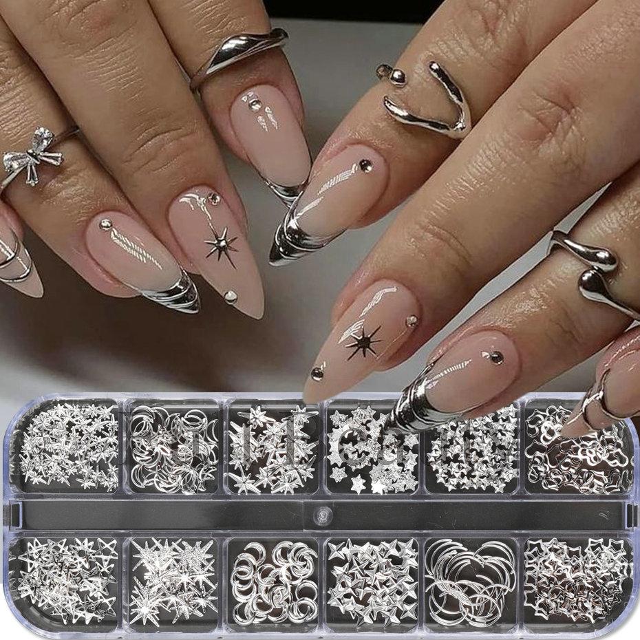 Nail Art Jewelry Japanese Metal Star Moon Mango Star Rivet Mixed Nail Jewelry