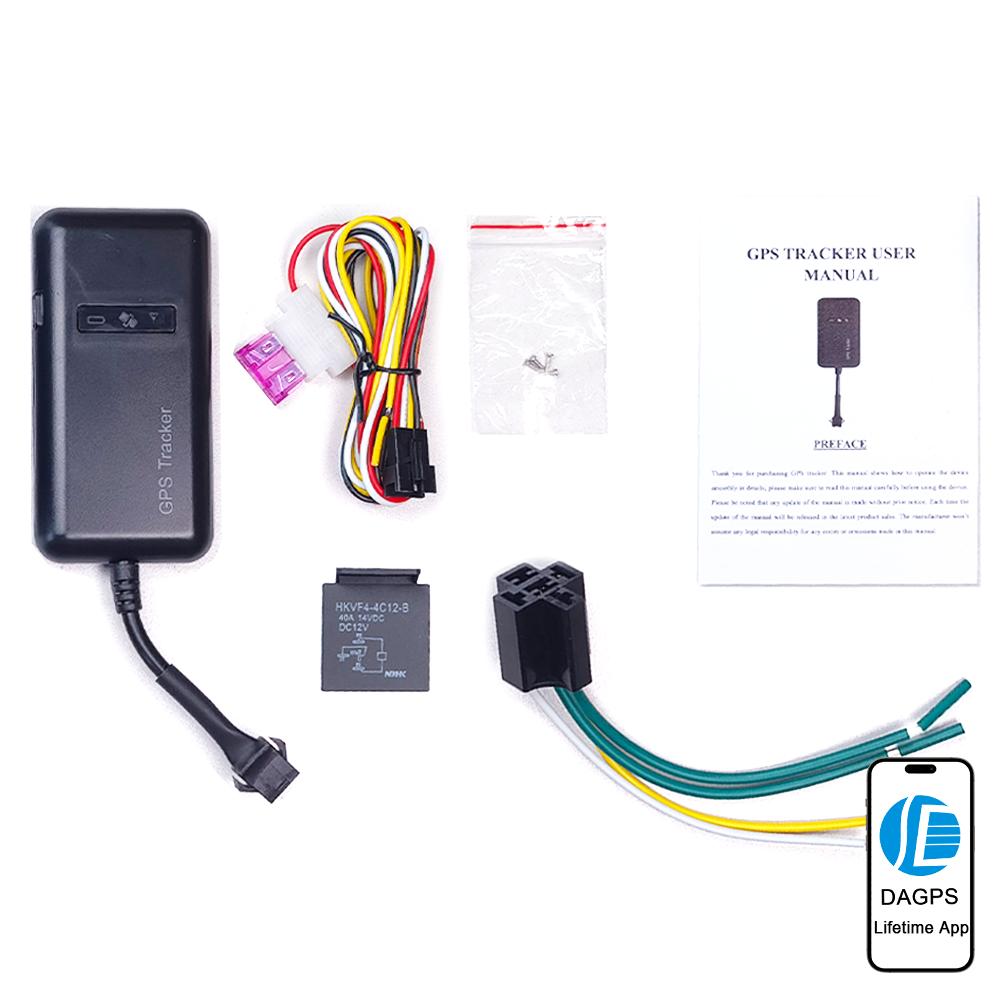 Original DAGPS tracker gt02 4pin motocycle car gps tracker cut off fuel stop engine acc alarm with sleep save battery gprs