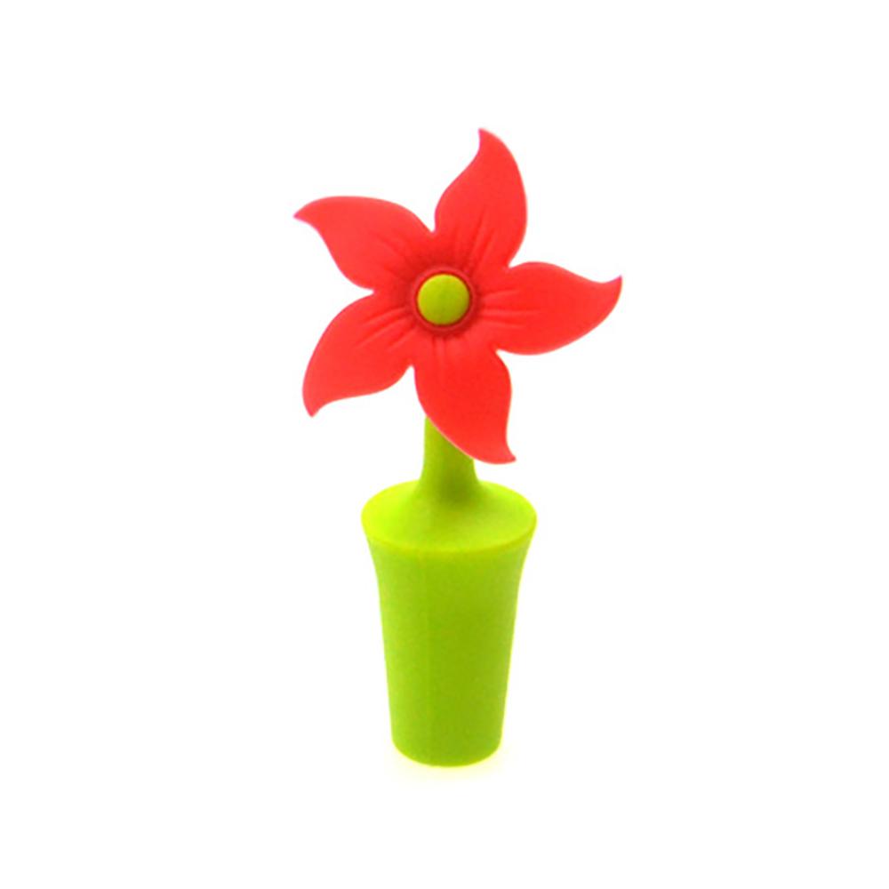 Silicone World Bauhinia Flower Silicone Wine Stopper  Vacuum Red Wine Bottle Stopper Sealed Champagne Drinks Wine Stopper Tools