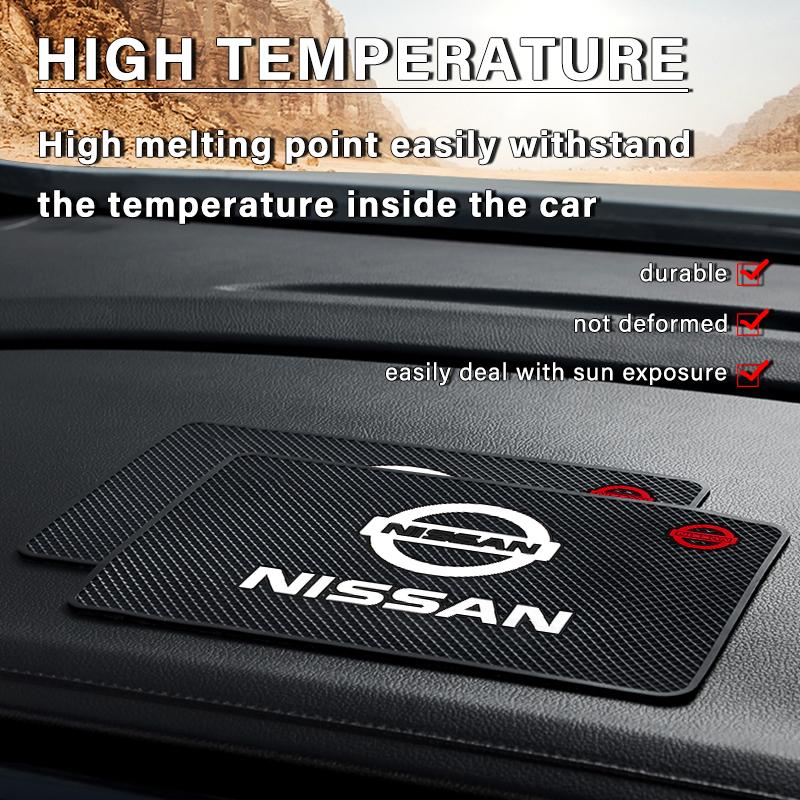 1Pcs Car Emblem Anti Slip Pad Phone Holder Non-Slip Mat Car Stlying For Nissan Nismo Qashqai X J10 Trail Tiida Juke Teana Pulsar Altima