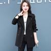 New Spring Autumn Trench Coat Women's Clothes Fashion Slim Long-sleeved Windbreaker Female Casual Outwear