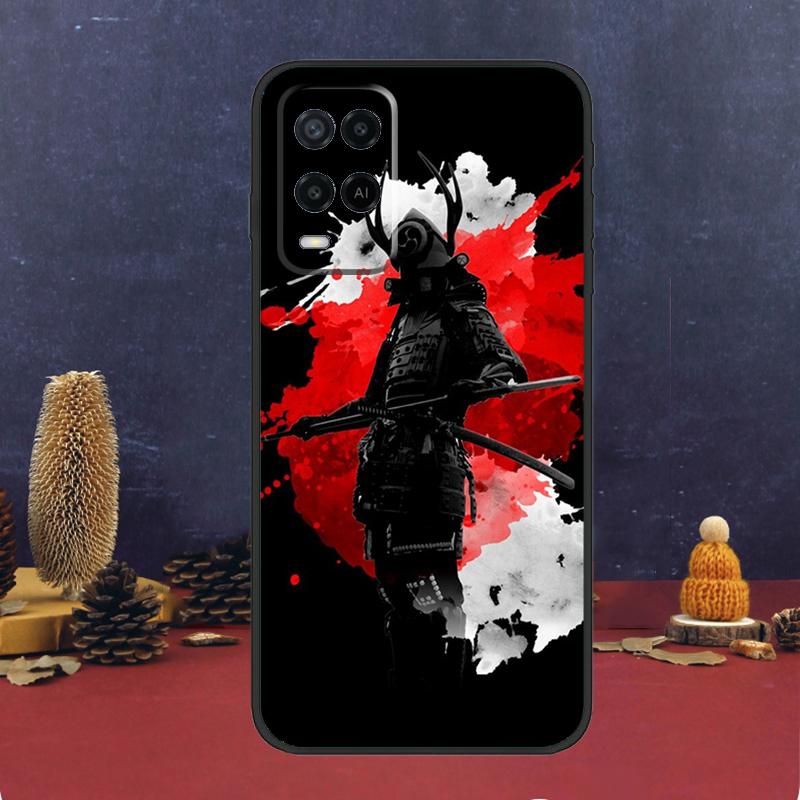 Japanese Samurai Warrior Case For Oppo A80 A60 A40 A78 A98 A58 A38 A18 A54 A74 A94 A96 A76 A16 A15 A17 A57 A5 A6 Pro