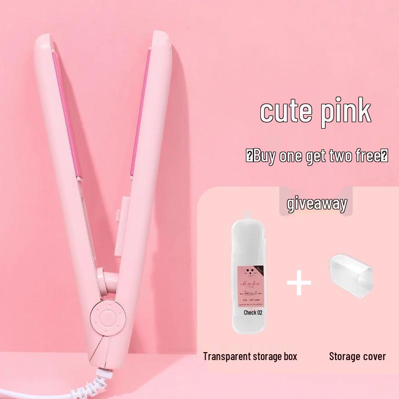 Mini Dual-Use Haareisen: Glätteisen & Lockenstab für Damen- & Herrenhaar