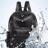 Stylish Pu Leather European Retro Casual Backpack For Women Soft Zipper Closure