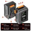 PALO V Mount V-Lock 199Wh Battery BP Battery With PD 65W Cable for Sony Camcorder Broadcast Video Light Blackmagic URSA
