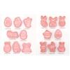 16Pcs/set Rabbit Easter Egg Cookie Molds Household Diy Baking Tools Pastry Pressing Fondant Kitchen Cookie Mold