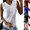 Women's Fashion Lace Patchwork Round Neck Vest