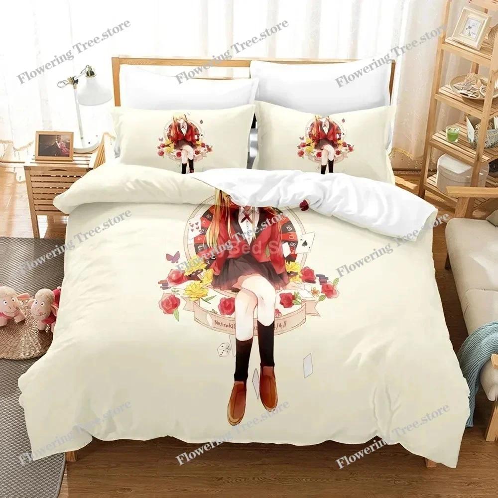 Kakegurui Bedding Set For Girl Anime 3d Duvet Cover Sets Comforter Bed Linen Twin Queen King Single Size Boys Kids Gift Cartoon0