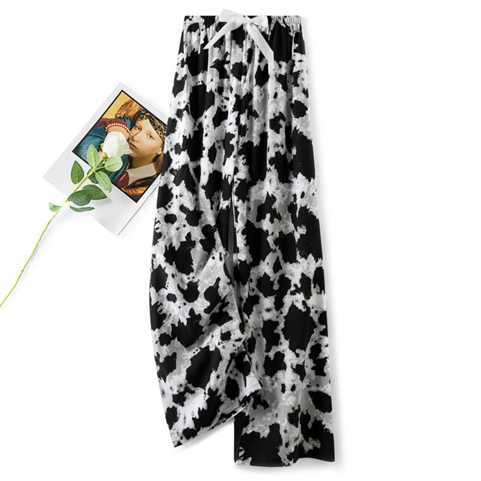 

Жіночі піжамні штани, штани для відпочинку, бавовна, вільний крій, великий розмір, штани з широкими штанинами One Size