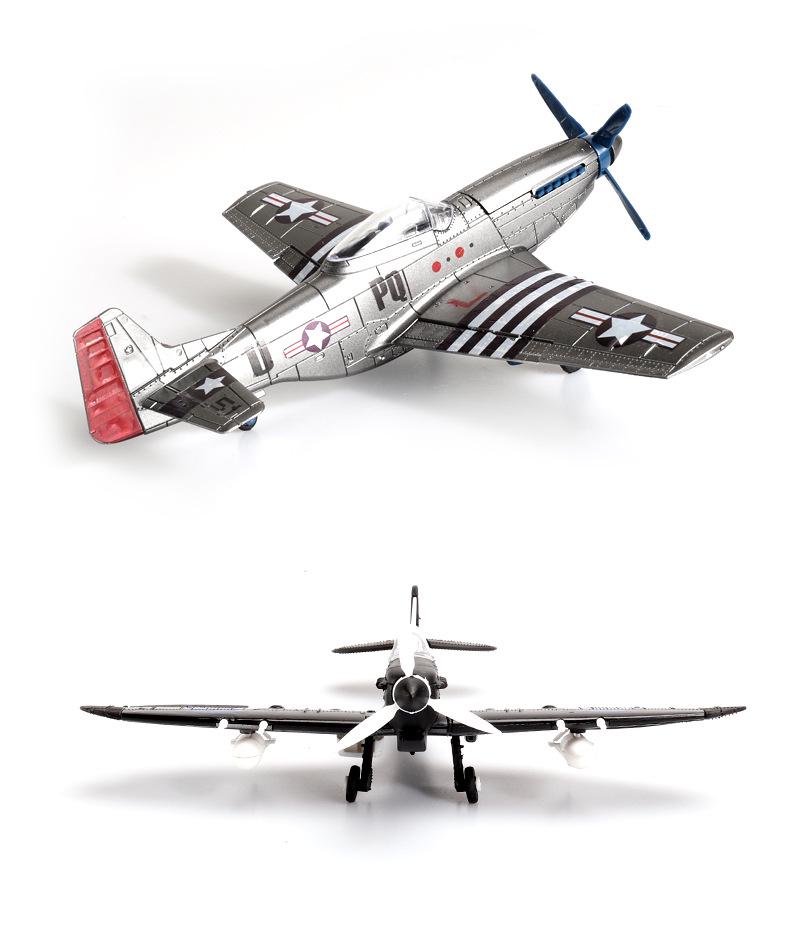 1/48 Scale WWII Corsair & Spitfire Fighter Aircraft Model Kit - 4D Assembly for Boys, Military Collection Ornament (30 Variations)