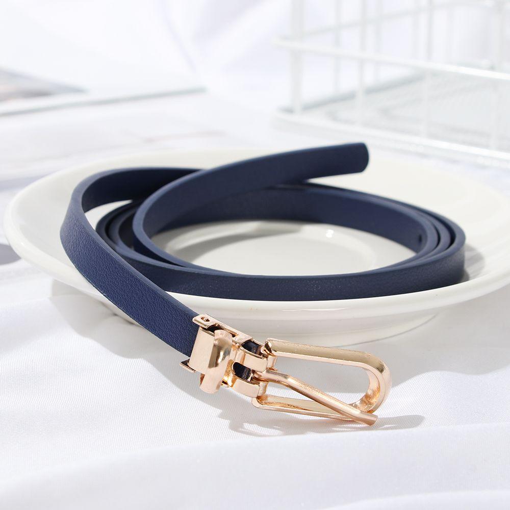 Girls Sweater Candy Color Dress Strap Thin Skinny Waistband Faux Leather Belts Adjustable Belt