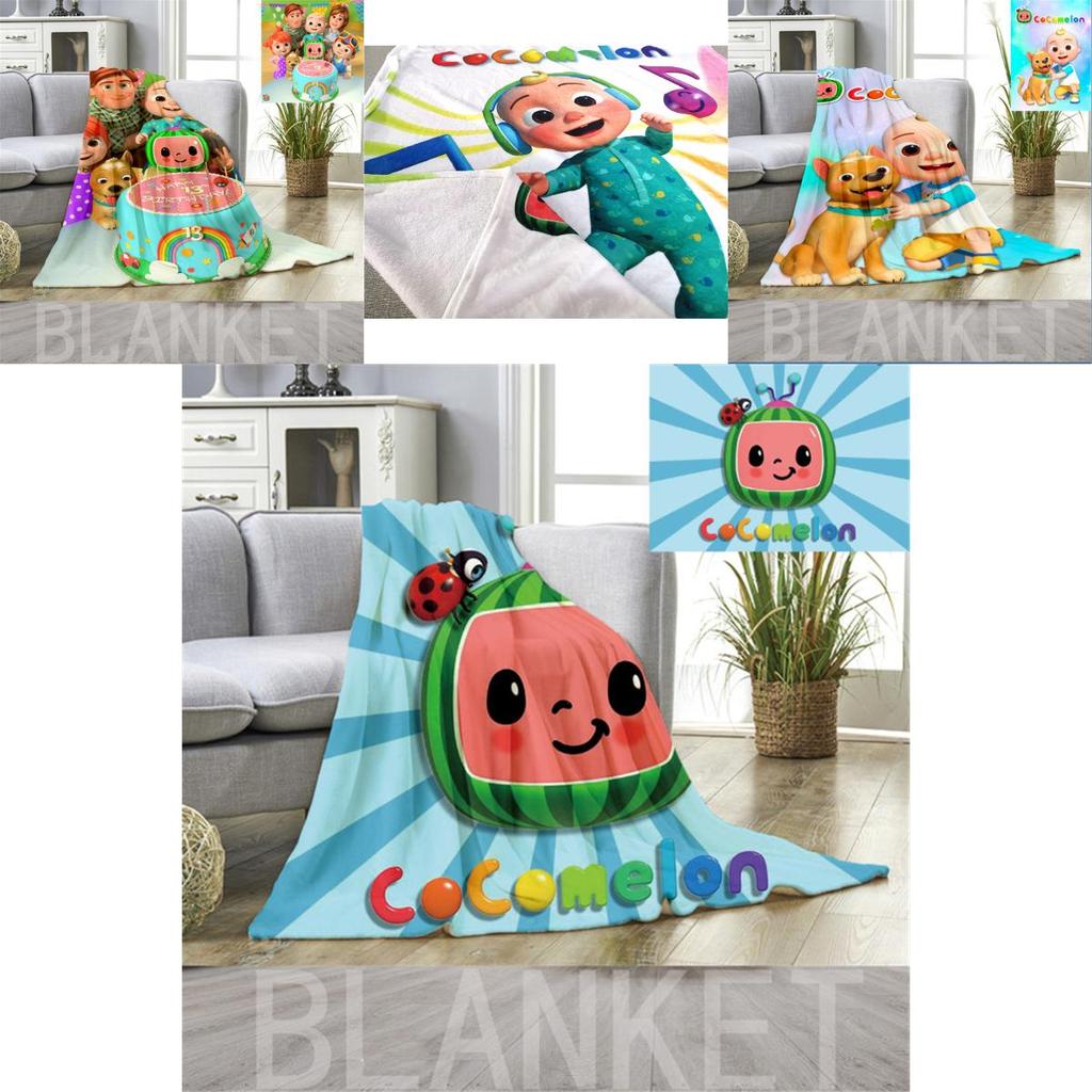 Cocomelon Flannel Blanket For Kids Super Soft Comfortable Warm Winter Sleeping Throw
