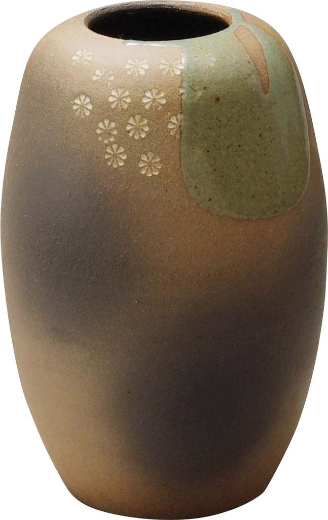 Marui Seito Shigaraki Ware Hechimon Flower Vase, Large, Brown, Kozakura Natsume Design, Ceramic, MR-1-2511