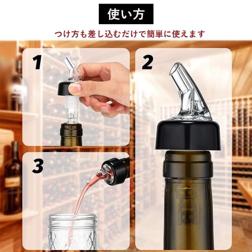 DFsucces 30ml Measuring Bottle Pourer with Control Caps, Fits Whiskey, Wine, and Cocktail Bottles (Set of 5)