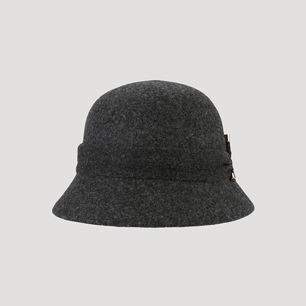 

She S miSS Wool Knot embelliShed Bucket Hat Saahto42010 Mg MELANGE GRAY/00