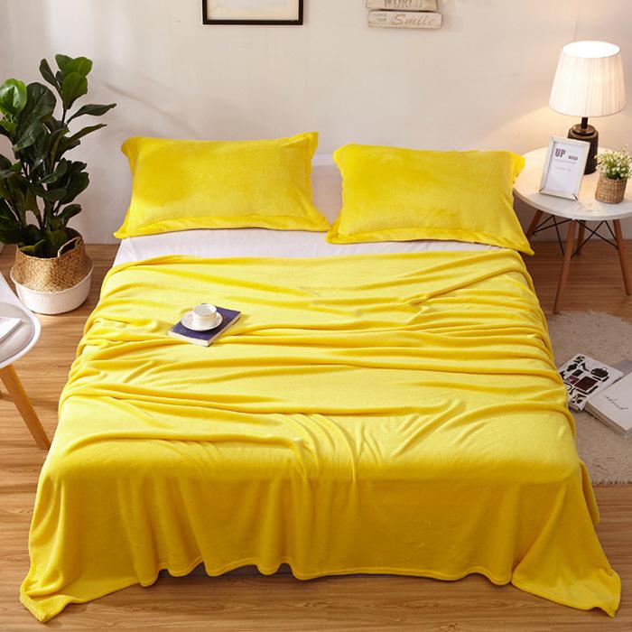 Cozy Double-Sided Flannel Coral Fleece Blanket - Air Conditioning/Sofa Cover/Gift