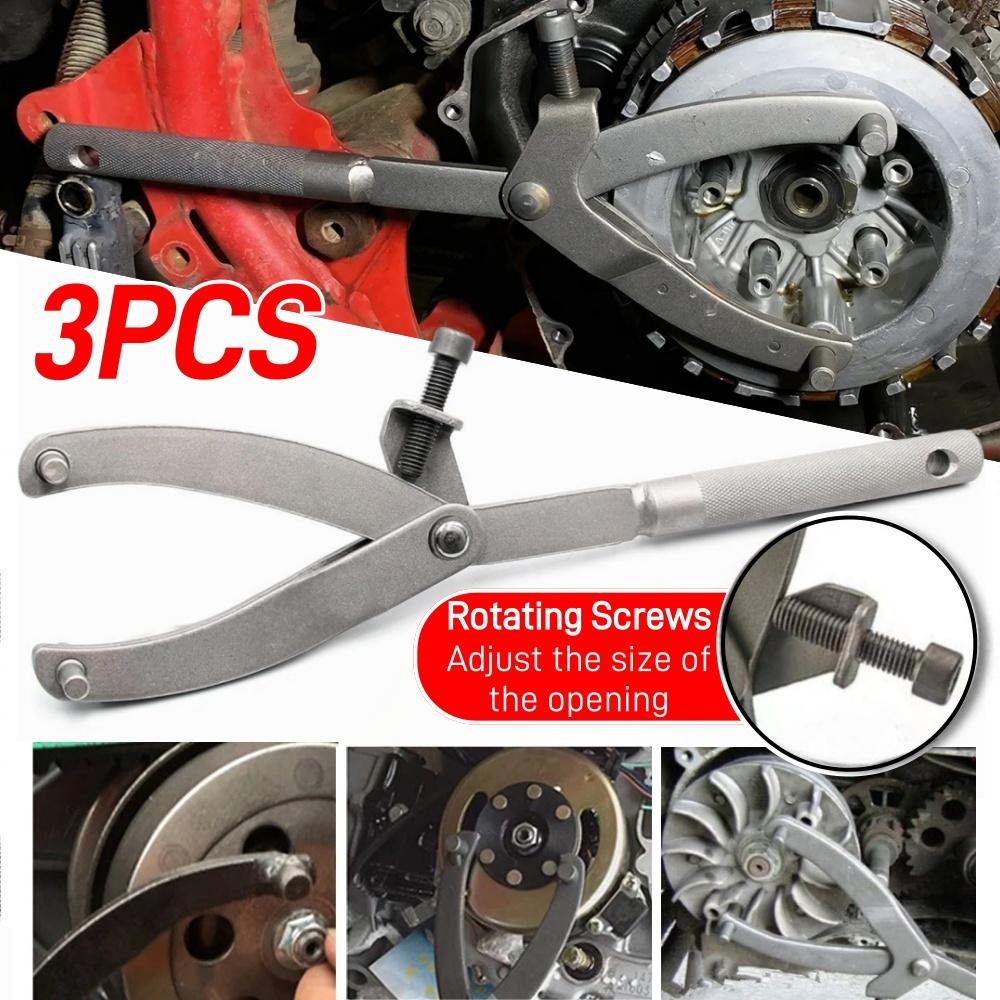Adjustable Y-Type Flywheel Wrench Universal Variator Clutch Remove Installation Holder Repair Tool for Motorcycle Scooter Moped