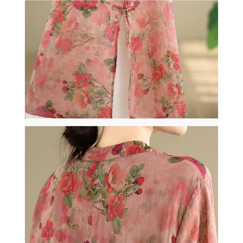 DIMANAF 2025 New Summer Women Plus Size T-Shirt Floral Short Sleeve Design Loose Basic Casual Tops T-Shirt Vintage