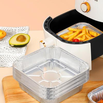 Square Air Fryer Aluminum Foil Pan Oil-proof BBQ Drip Pan Tray Kitchen Baking Tool