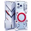 For Honor 400 Lite 5G/400 Pro 5G (Global) Bumper Case Kickstand Aluminum Alloy Magnetic Phone Cover with Wrist Strap