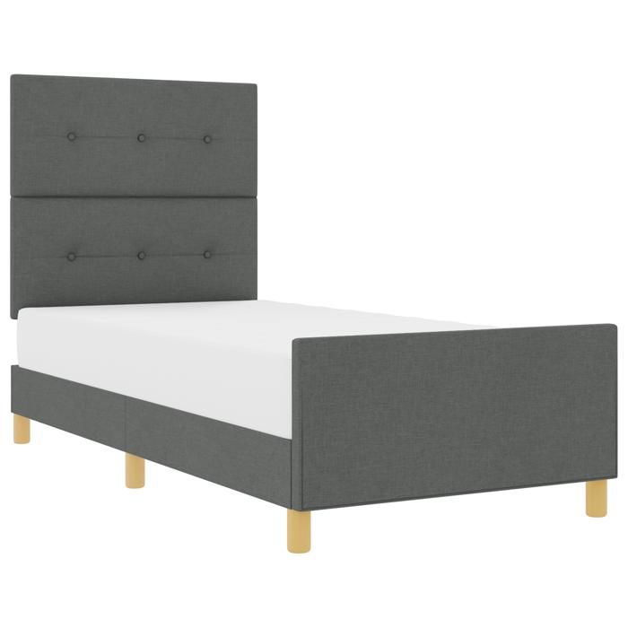 VidaXL Cadre de Lit Gris Foncé 80x200 cm en Tissu 3344684